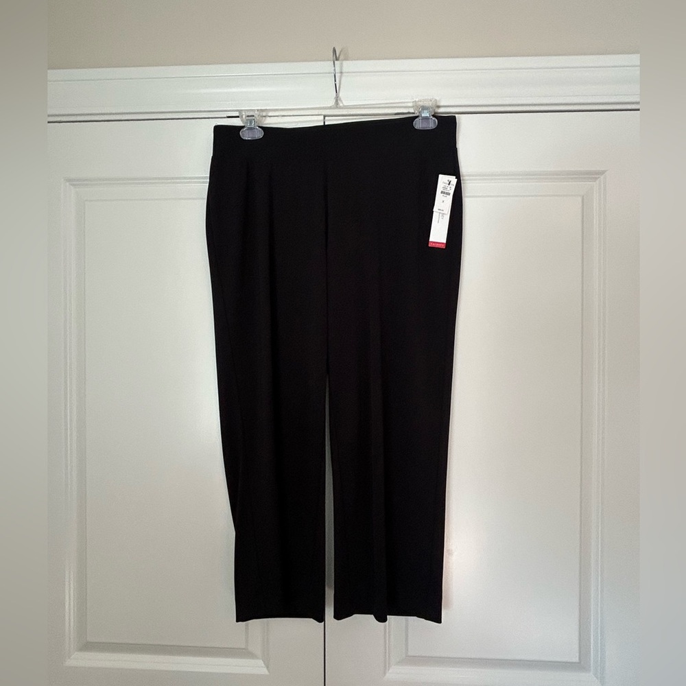 Talbots Plus Size Women's Black Jersey knit Cropped Pants